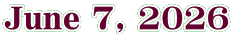 June 7, 2026